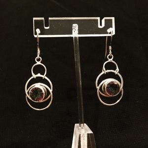 925 sterling silver mystique stone earrings
